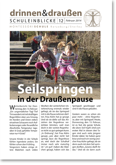 Seilspringen in der Draußenpause