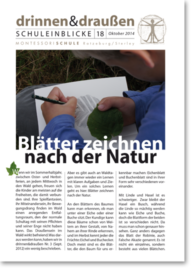 Blätter zeichnen nach der Natur